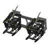 3000 Lb. Skid Steer Quick Attach Frame with 2 Iron Fist Sectional Grapples