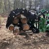 3000 Lb. John Deere Quick Attach Frame with 2 Iron Fist Sectional Grapples and 1 Rake