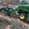 3000 Lb. John Deere Quick Attach Frame with 2 Iron Fist Sectional Grapples and 1 Rake