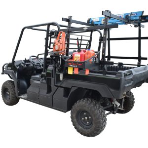 Kubota | Kawasaki UTV Bed-Mount Tool Rack System with Chainsaw and Fuel Can Holders