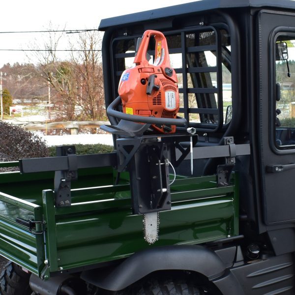 Kubota | Kawasaki UTV Bed-Mount Tool Rack System with Chainsaw Holder