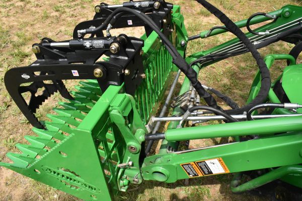 54” John Deere Quick Attach Rock Bucket with 2 Rock Bucket Grapples